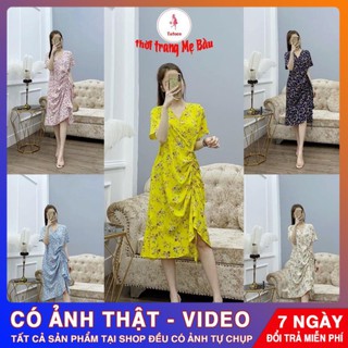 đầm bầu công sở hoa nhí New 5 màu (hình thật) (shop Tatoco)