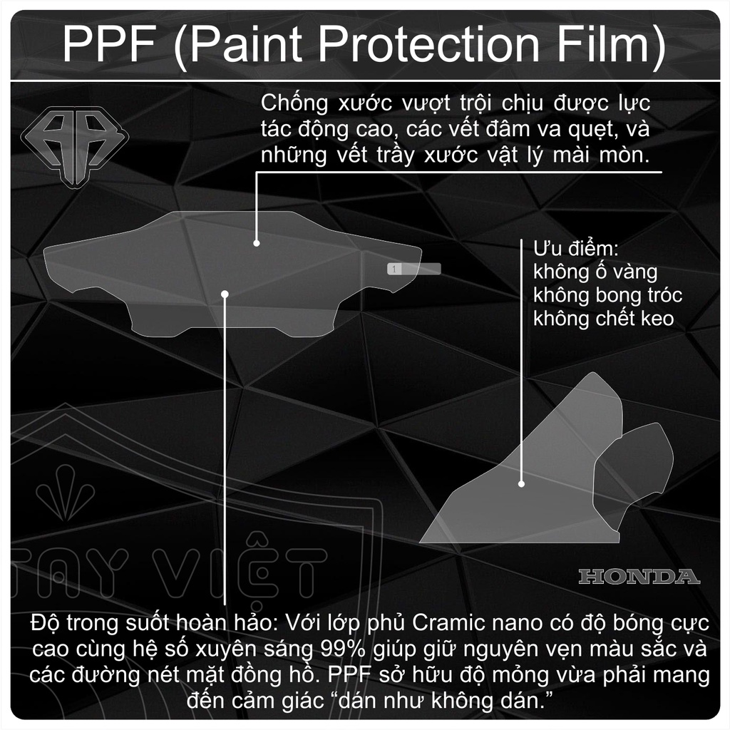 Miếng dán PPF bảo vệ mặt đồng hồ xe AB 2020 2022 bảo vệ mặt đồng hồ xe Airblade 2022