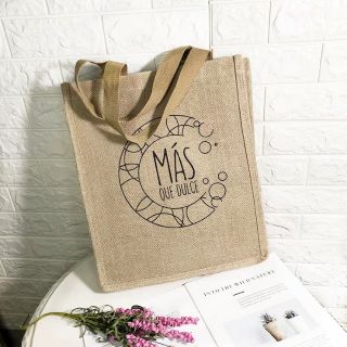 Túi tote bag vải gai vintage xuất xịn