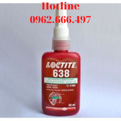 Keo Chống Xoay Loctite 638- 50ml, Cố định giữa trục và lỗ dùng trong công việc lắp ghép các chi tiết kim loại với nhau