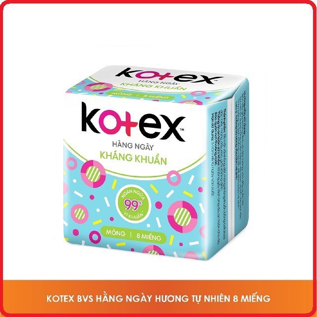 Băng vệ sinh hằng ngày Kotex không cánh 8 miếng hsd 2021