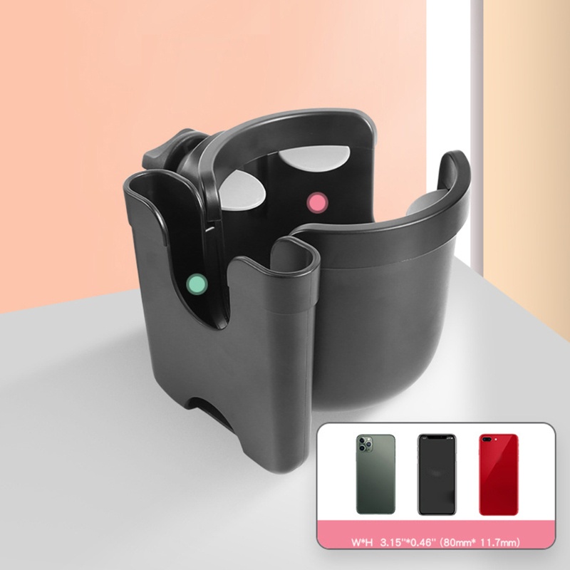 Giá Đỡ Cốc / Điện Thoại 2 Trong 1 Gắn Xe Đẩy Em Bé