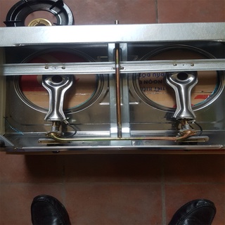 Bếp Gas Đôi Inox, Tiết Kiệm Ga, Chế Đánh Lửa Siêu Nhạy