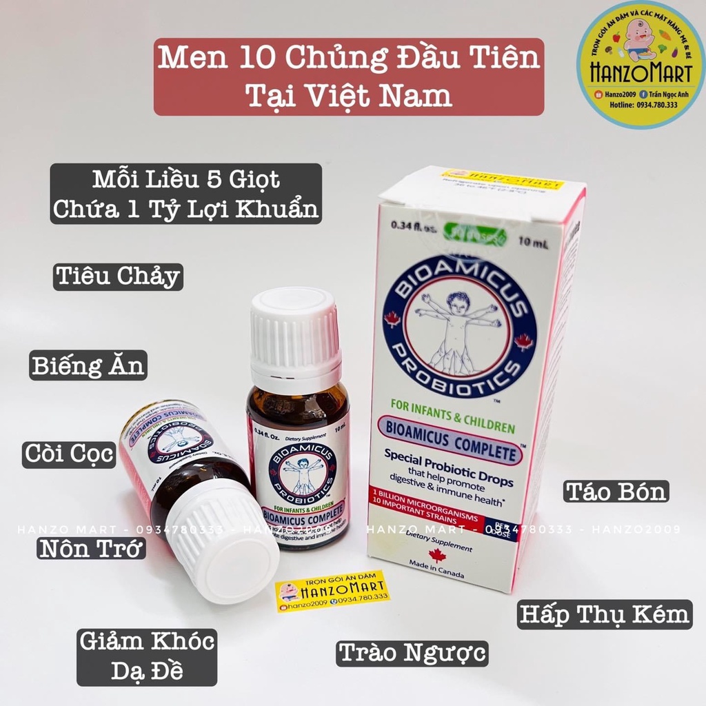 Men vi sinh Bioamicus Complete 10 chủng - Nhập khẩu chính hãng Canada