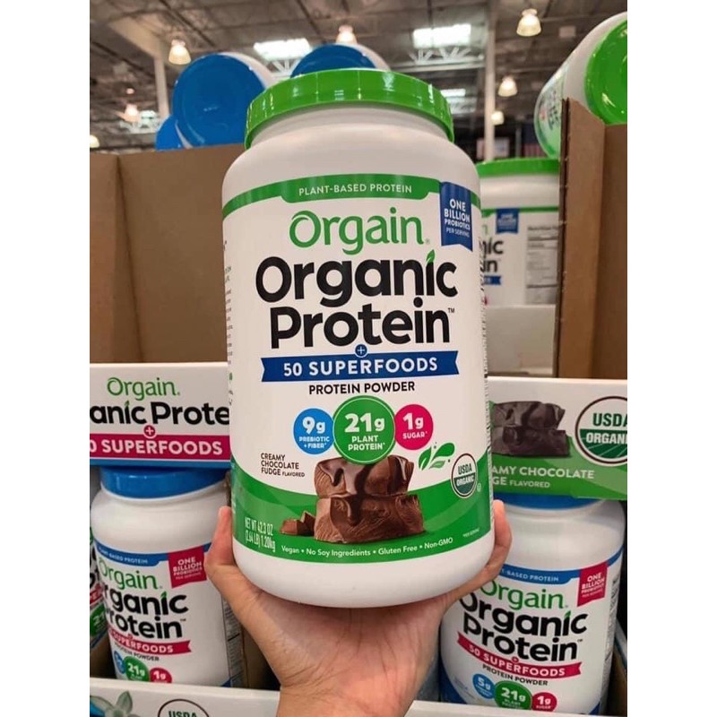 Orgain Organic Protein Bột Uống + Làm Bánh, Pha Sữa