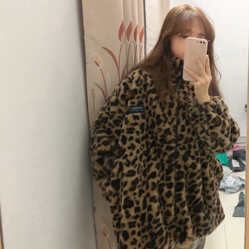 SẴN-Áo khoác lông da beo Nam, Nữ siêu ấm, form to -Ảnh thật+Video