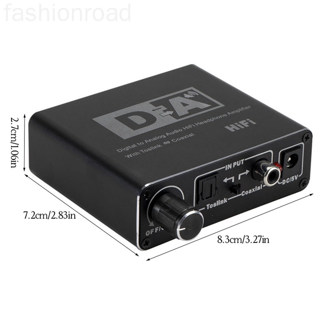 Digital to Analog Converter DAC USB Optical Cable L/R Audio AUX Speaker 3.5mm Jack Adjustable Volume Control Adapter fashionroad