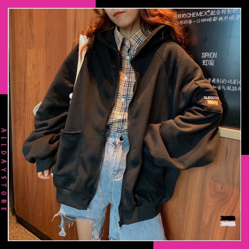 Áo khoác nỉ hoodie SLE,áo khoác form rộng unisex