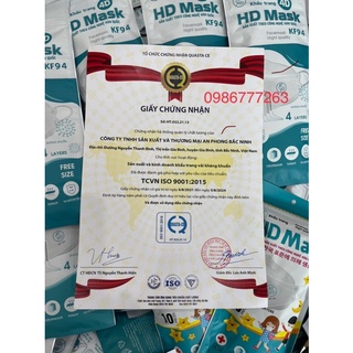 Gói 10 Chiếc Khẩu Trang Trẻ Em KF94