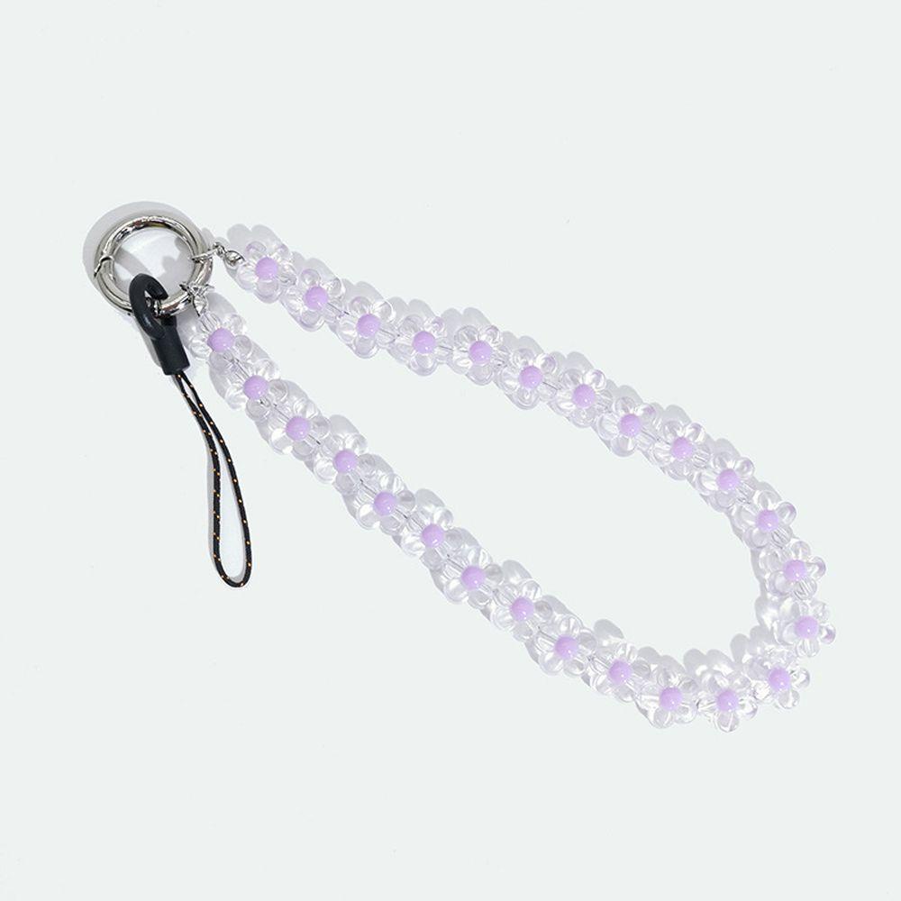 Ốp Điện Thoại Trong Suốt Họa Tiết Hoa Kèm Dây Đeo Chống Thất Lạc Tiện Dụng