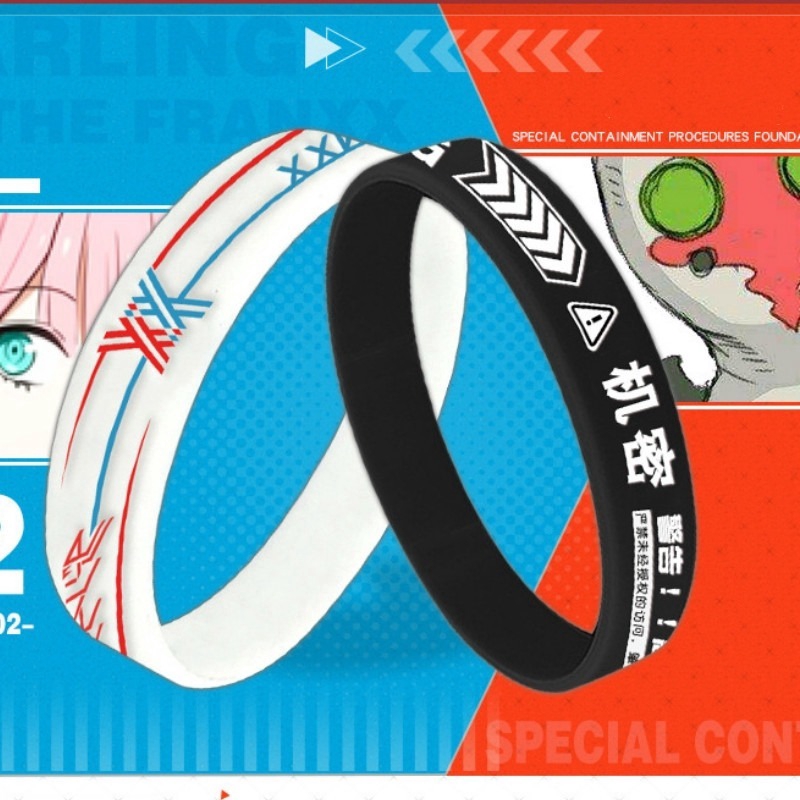 Vòng đeo tay thời trang chất liệu silicon họa tiết hình nhân vật Anime