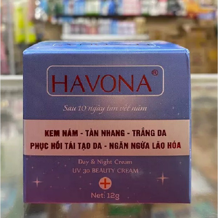 Kem dưỡng trắng da HAVONA XANH 12g (MỚI)