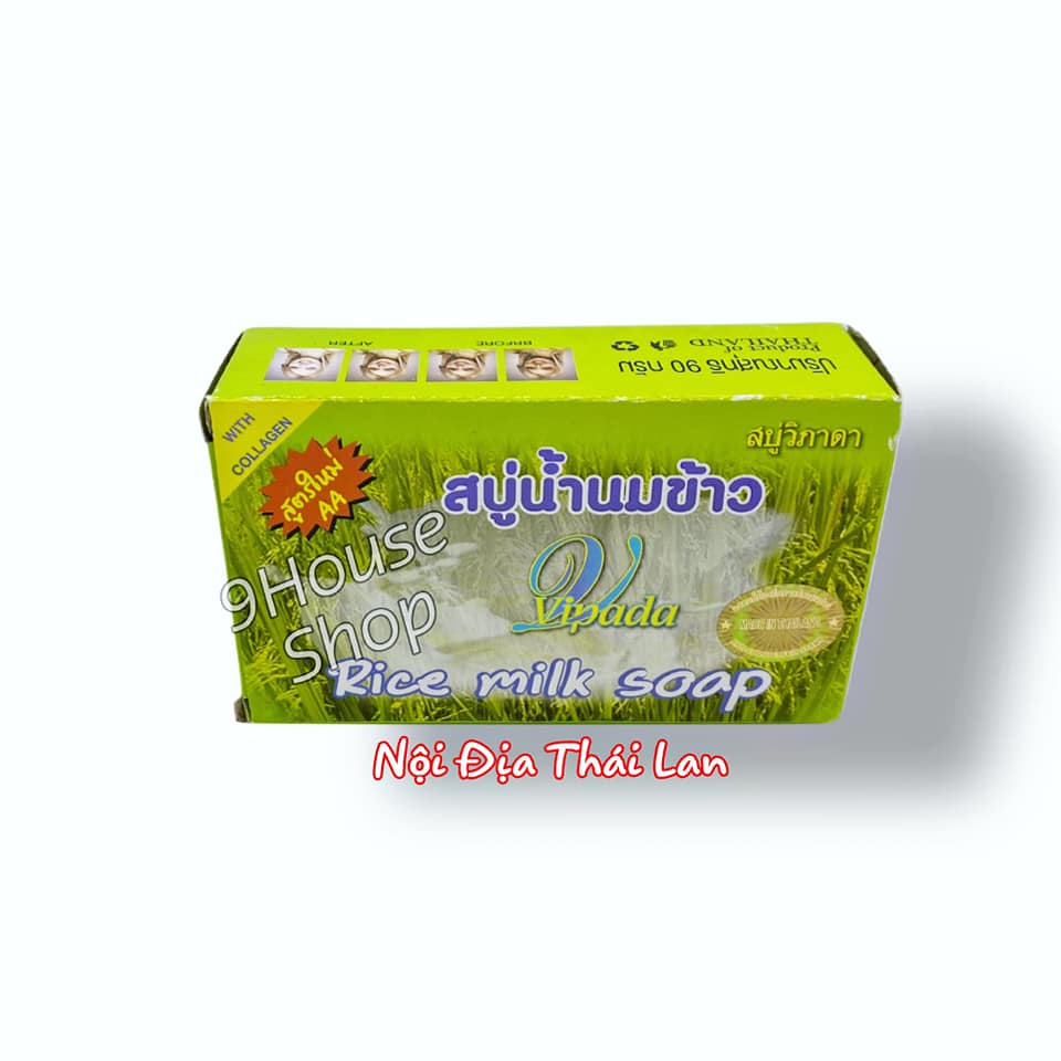 (Hộp Giấy) 01 Xà phòng Collagen Sữa Gạo Vipana Thái Lan 90gram