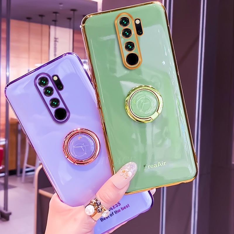 Ốp Điện Thoại TPU Mềm Mạ Điện Có Vòng Đỡ Cho Huawei Nova 7i 7 SE Nova 5T Nova 3 3i 3e Nova 8 Nova 9