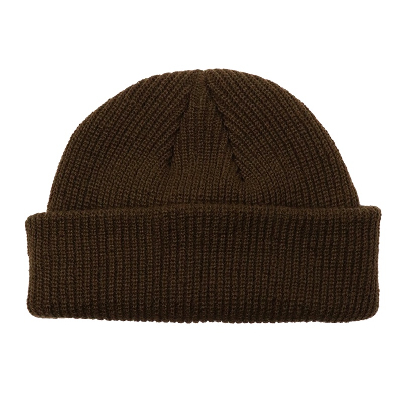 Mũ beret/mũ tai bèo dệt kim màu nâu phong cách Nhật Bản retro thời trang thu đông cho nam và nữ