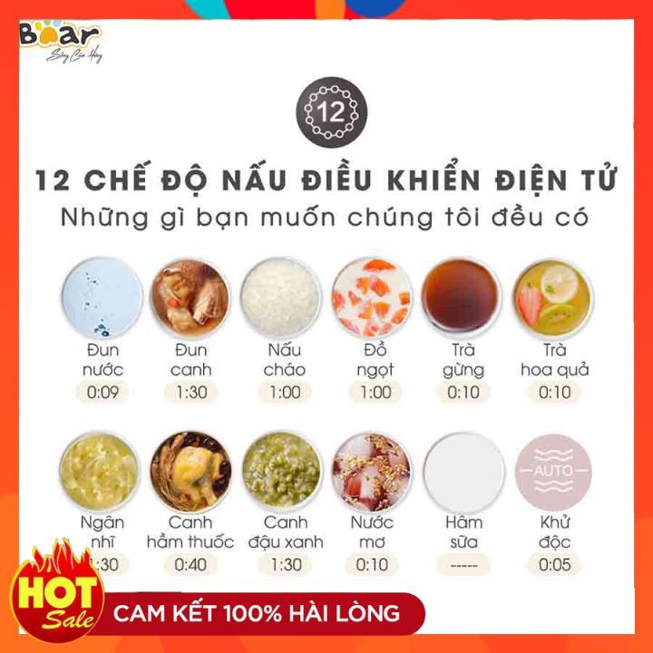 MÁY PHA TRÀ BEAR SUBE011, HÂM SỮA, CHƯNG YẾN, BẢN QUỐC TẾ BẢO HÀNH 18 THÁNG