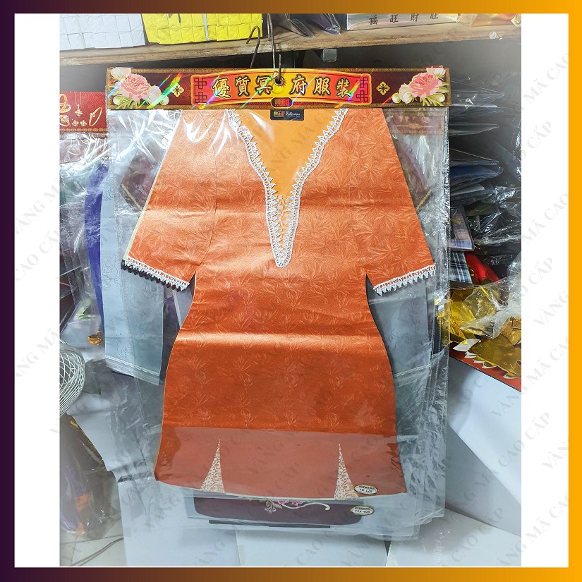 Váy nữ, áo dài nữ tân thời thêu hoa, quần áo vàng mã giấy lụa loại đẹp có sẵn nhiều mẫu - VM31