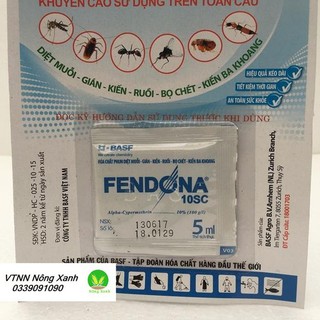 Chế phẩm trừ muỗi, côn trùng Fendona 10SC gói 5ml - Fendona 10SC gói 5ml