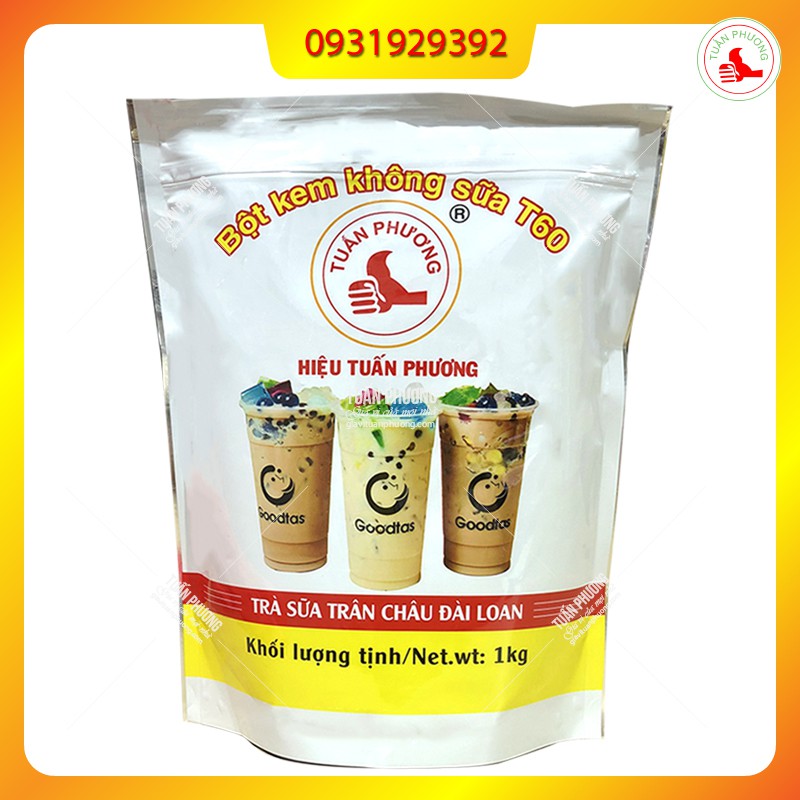 Bột Kem Không Sữa - T60  thùng lớn 10kg ( 10Gói )