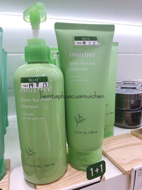 [Cam kết chính hãng] Dầu Xả Dưỡng Ẩm, Suôn Mượt Chiết Xuất Trà Xanh Innisfree Green Tea Fresh Conditioner 200ml