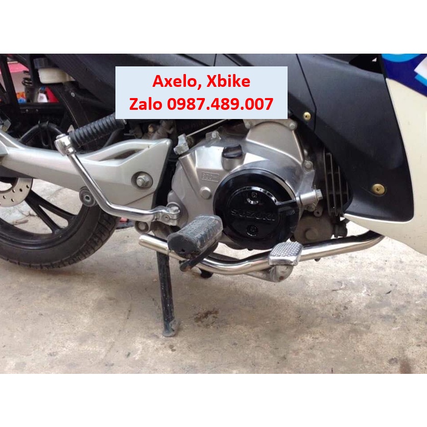 Cổ pô inox Suzuki Axelo, Xbike Inox 304, dày 1.5mm, phi 22