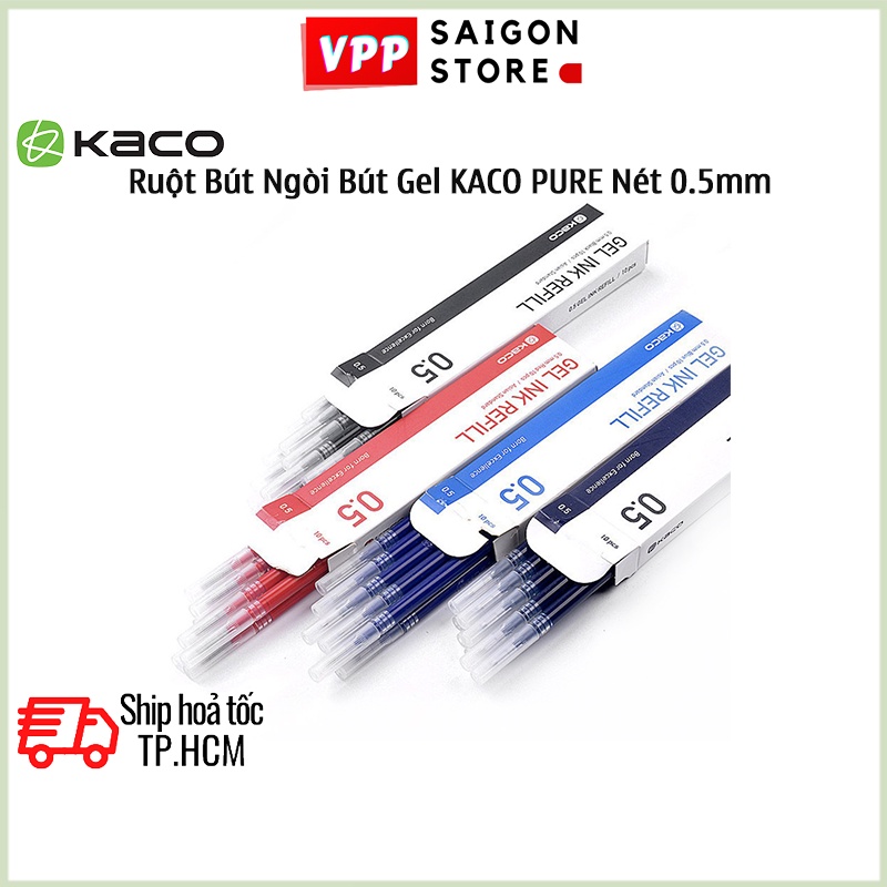 Ruột Bút Ngòi Bút Gel KACO PURE Nét 0.5mm Cao Cấp