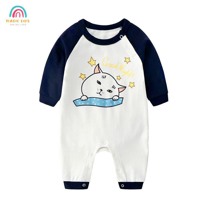 Bộ body dài tay chất liệu cotton họa tiết đáng yêu cho bé BL20011 - MAGICKIDS