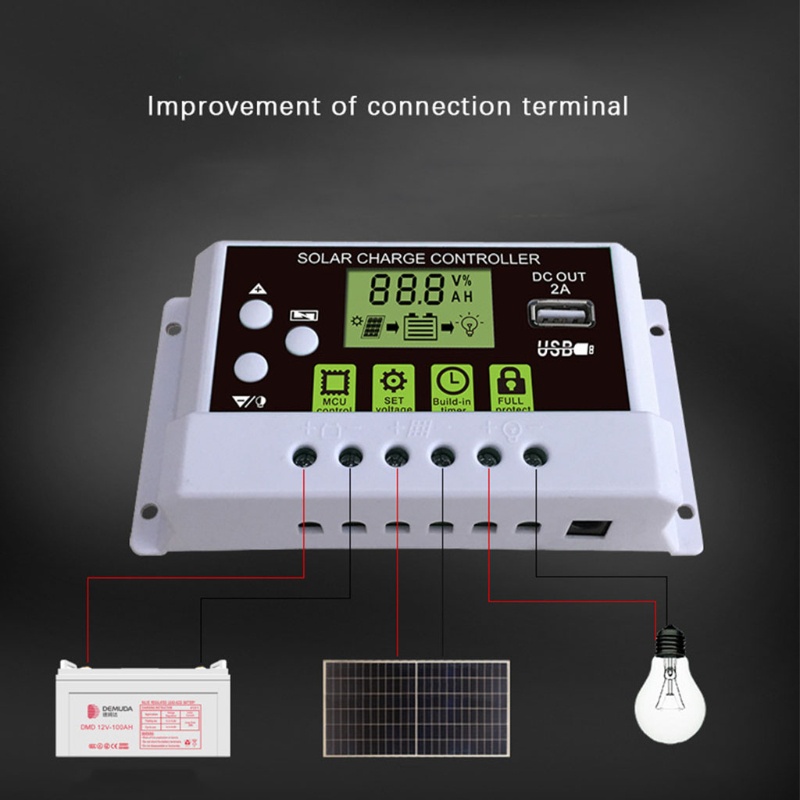 Bảng Điều Khiển Sạc Năng Lượng Mặt Trời Cho W Data Chức Năng Nhớ 10 20