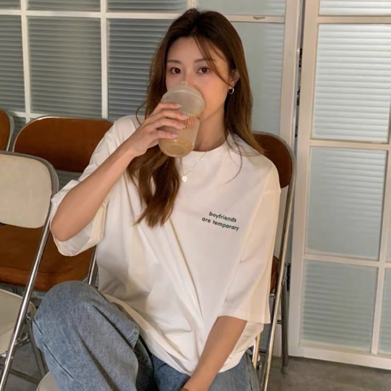 Áo thun nam nữ, áo phông shop cosi form rộng chất cotton in chữ boy