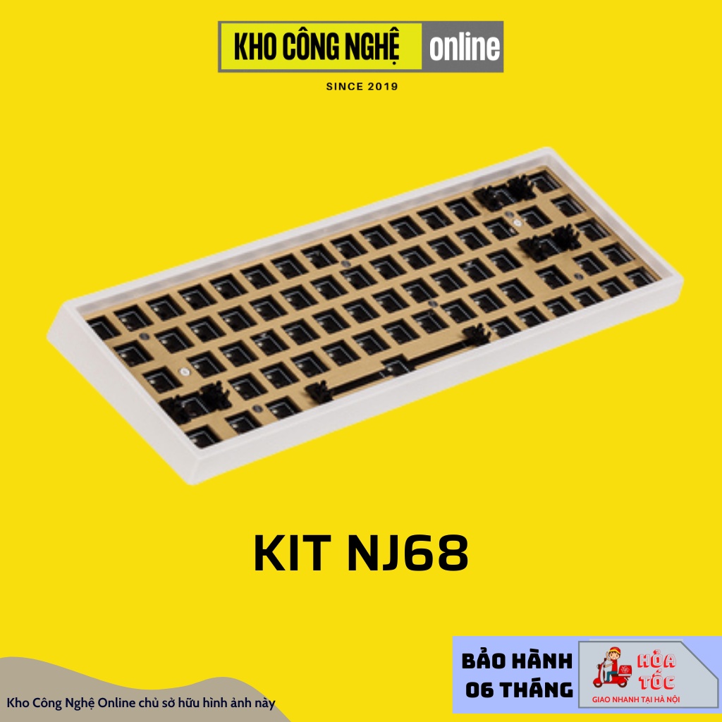 Kit Bàn Phím Cơ NJ68 Led RGB Hotswap, Type C, Bluetooth 5.0, Wireless 2.4G