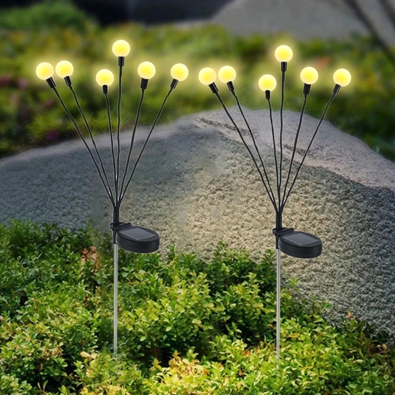 Đèn Led Năng Lượng Mặt Trời Chống Thấm Nước Hình Pháo Hoa Trang Trí Sân Vườn