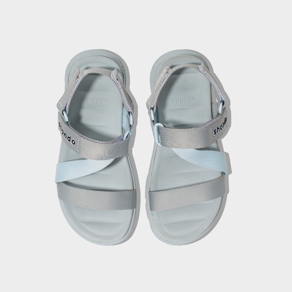 SHONDO | Sandal Shondo F6 sport đế xám phối quai xanh da trời F6S2030