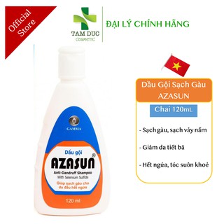 Dầu Gội AZASUN [Chai 120ml] - Loại Sạch Gàu Mảng, Gàu Vón, Vảy Da Đầu [Selsun]