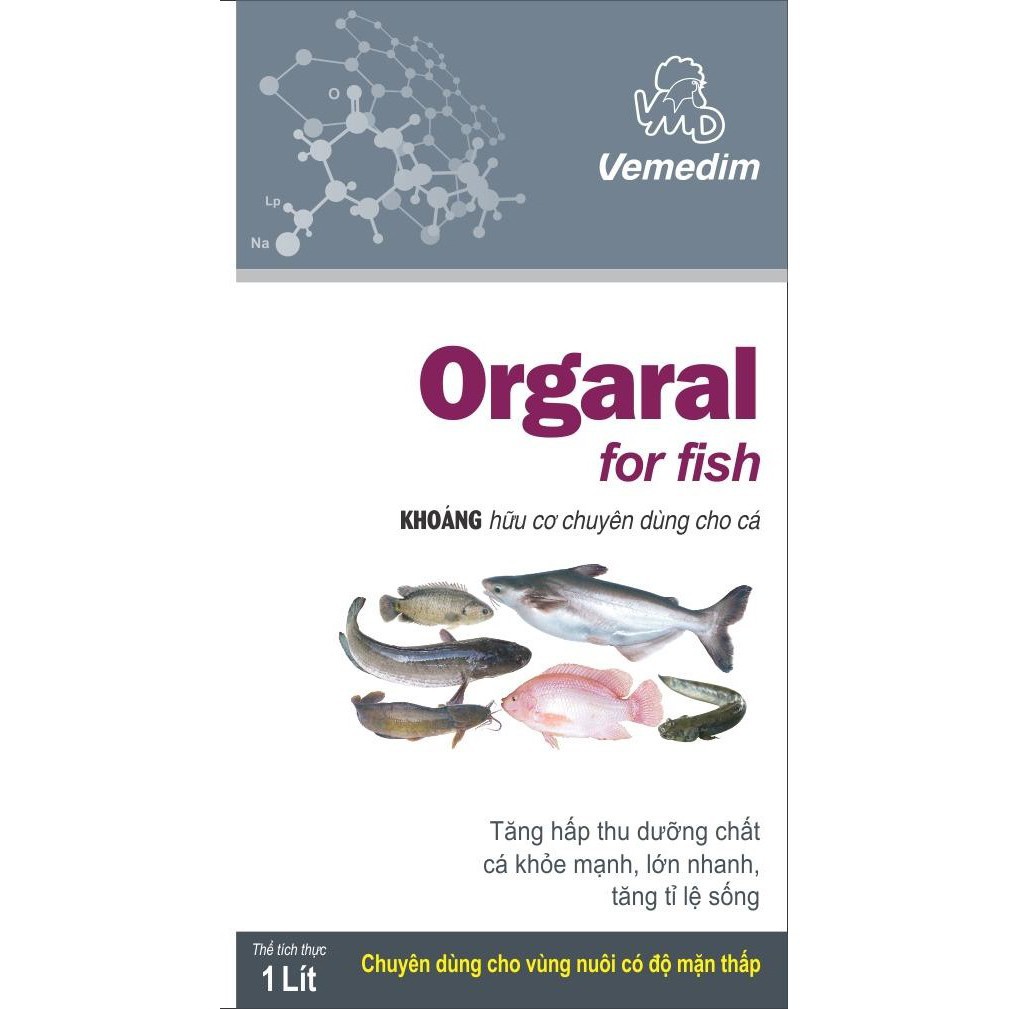 Cung cấp khoáng hữu cơ chuyên dùng cho cá Orgaral for fish (Chai 1 lit)
