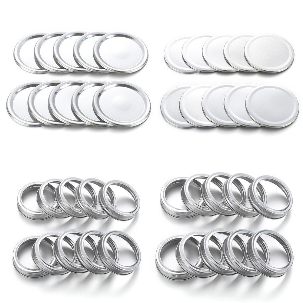 LEISURE Set 10 / 20 Nắp Đậy Chai Lọ Bằng Thiếc Miệng Rộng Tiện Dụng