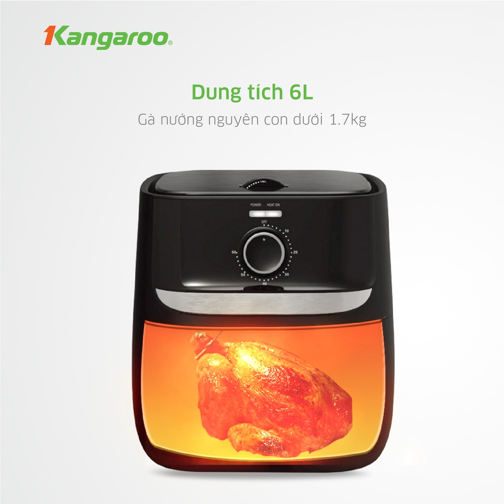 Nồi chiên không dầu 6L Kangaroo KG6AF1 - nồi cơ