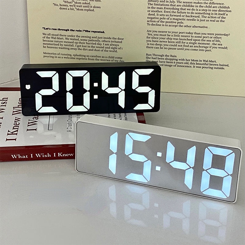 Đồng Hồ Báo Thức Điện Tử Thông Minh Đa Chức Năng Hiển Thị Nhiệt Độ Màn Hình LED Siêu Mỏng Cao Cấp