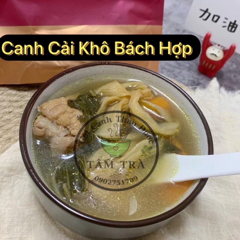 Gói Canh Thảo Dược- Canh Cải Khô Bách Hợp (Thanh nhiệt giải độc-Hạ Hỏa) Canh Hầm Bổ Dưỡng