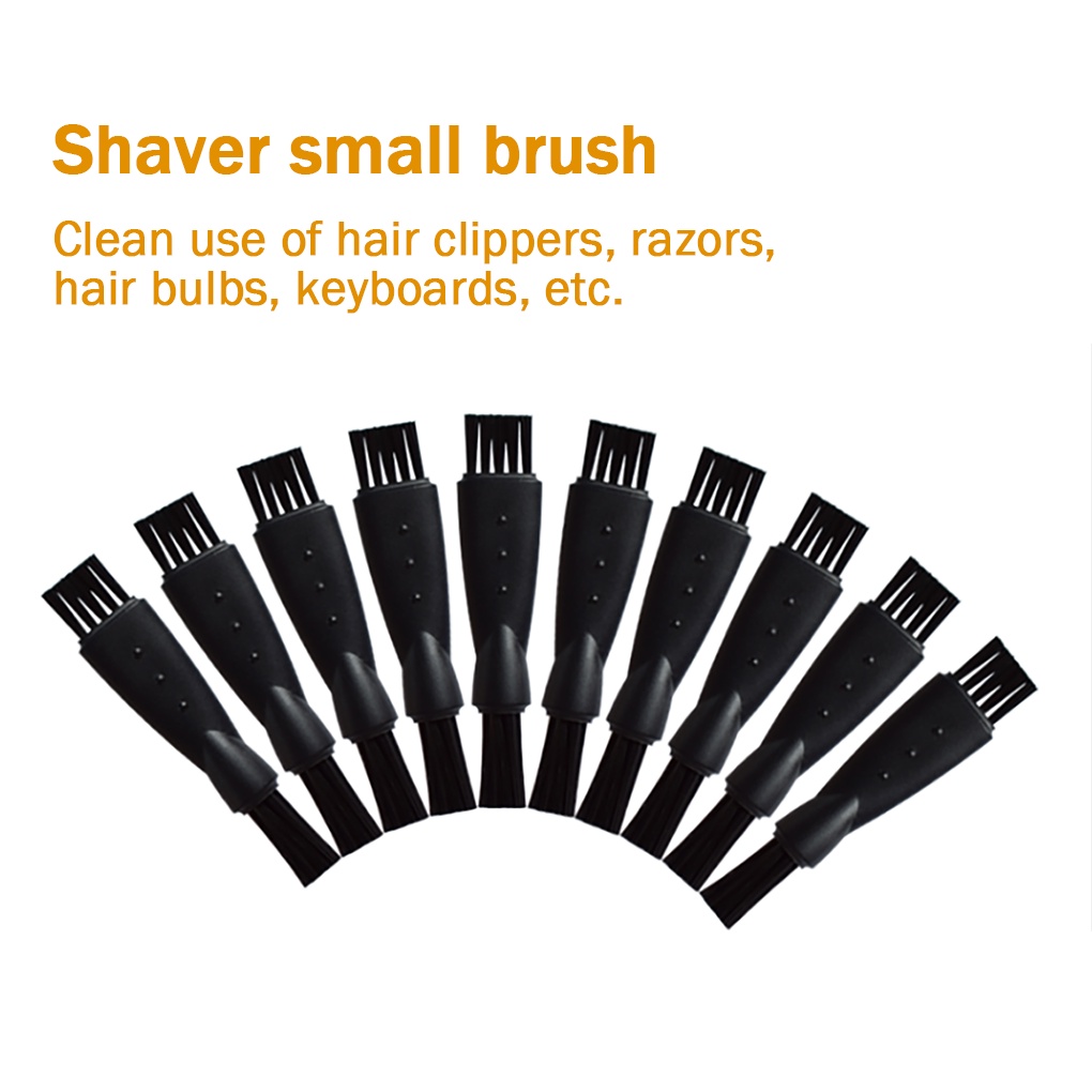 Set 10 cọ vệ sinh máy cạo râu mini bằng nhựa nylon