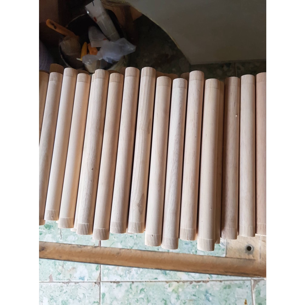 Thanh gỗ tròn dài 50cm  dùng decor,treo macrame