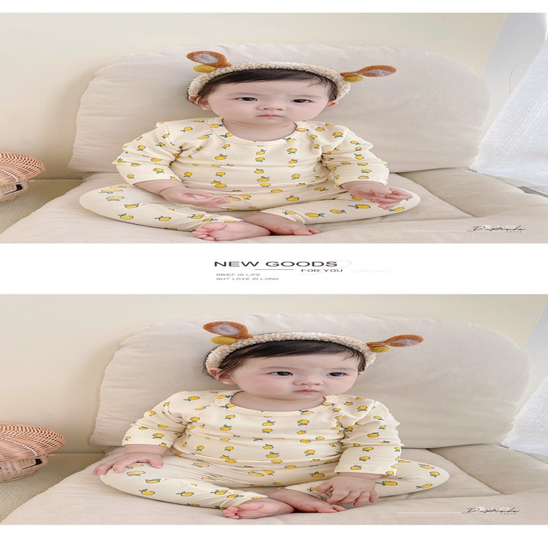 Bộ Đồ Ngủ Vải cotton Lưng Cao Giữ Ấm Tốt Thời Trang Cho Bé Từ 0-4 Tuổi