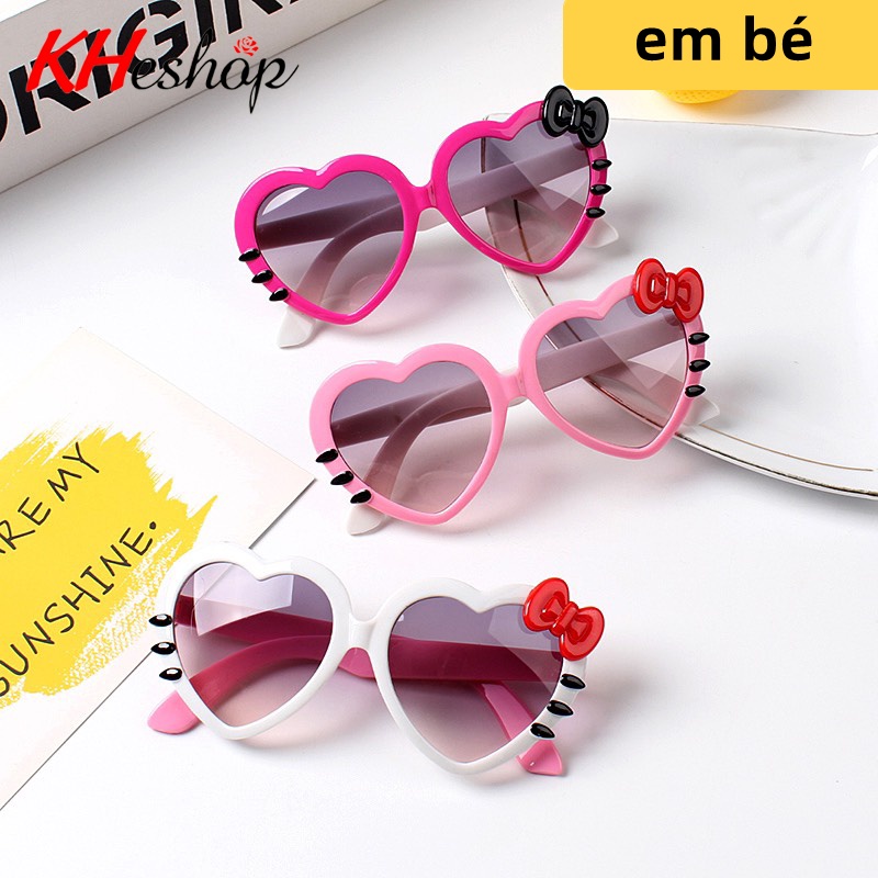 Kính râm hình trái tim cực yêu cho bé,Kính thời trang cho bé Chống UV, Cực Tím,  CHống nắng siêu bền giá rẻ mã Y1308