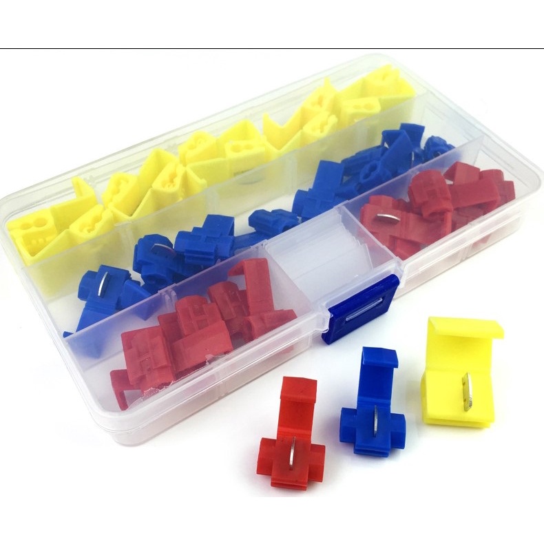 Hộp 30 cái cút nối dây điện nhanh chữ T các loại