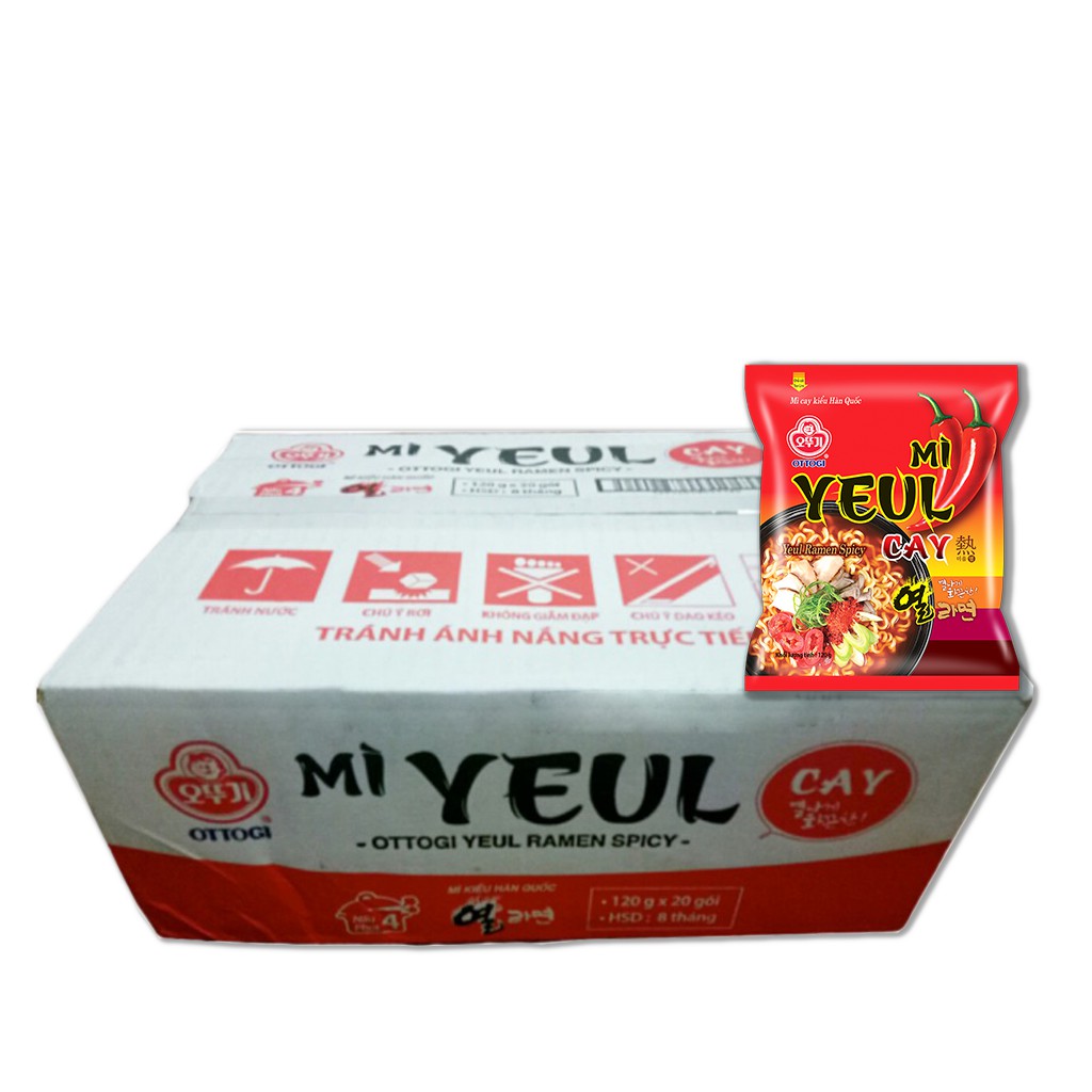 Thùng 20 gói mì Yeul cay Ottogi 120g x20