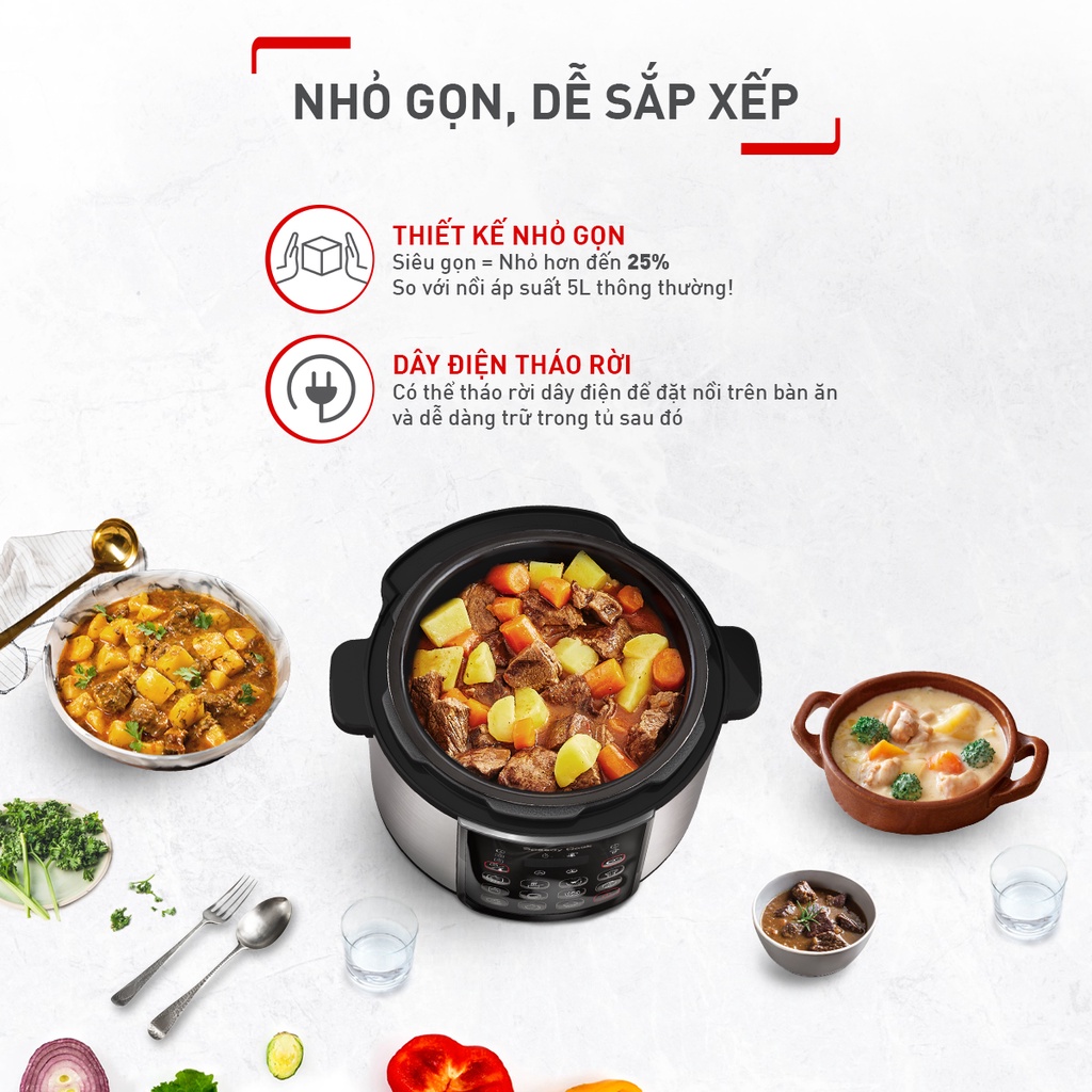 Nồi áp suất điện đa năng Tefal Speedy Cook 5L CY222D68