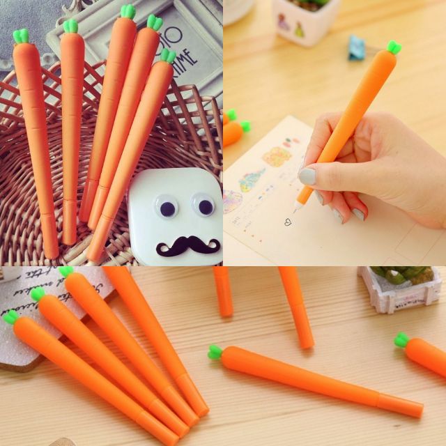 Bút cà rốt/ bút chì kim dứa, chuối, ngô xương rồng cute quà tặng học sinh, sinh viên
