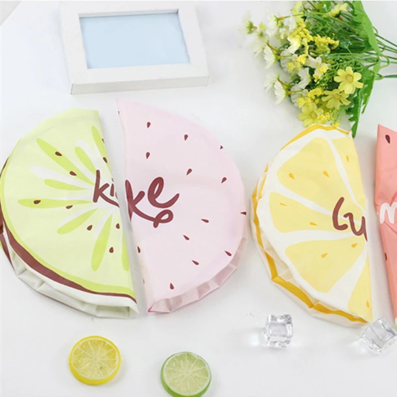 Mũ Tắm Trùm Đầu Co Giãn Chống Nước In Họa Tiết Trái Cây Hoạt Hình Chất Lượng Cao Có Thể Tái Sử Dụng Cho Nữ / Họa Tiết Ngẫ