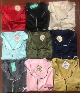 BỘ NGỦ PIjama Lụa TAY CỘC QUẦN DÀI