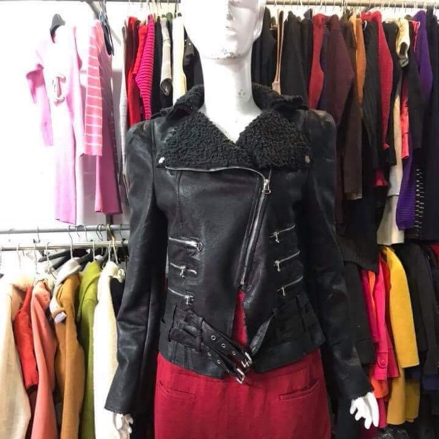 Áo da lộn lót lông