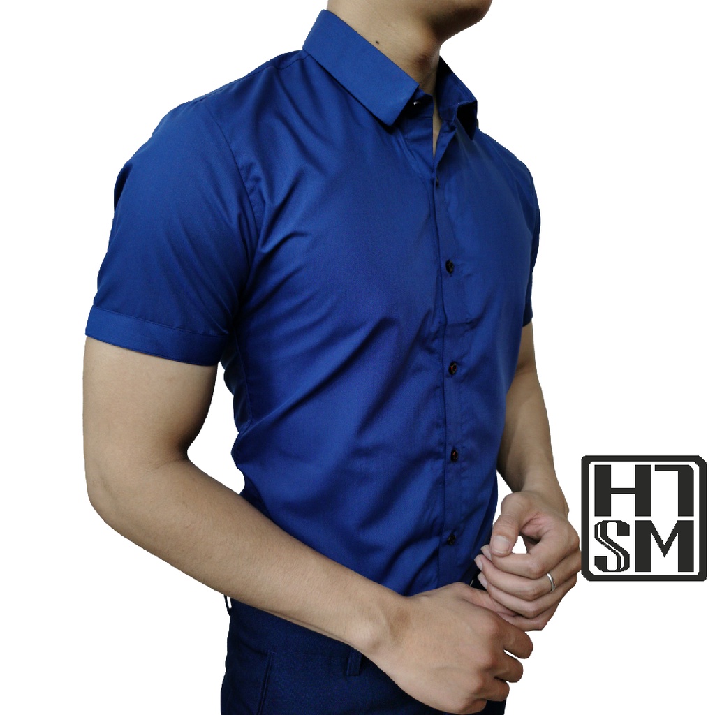 Áo sơ mi nam HSTM ngắn tay vải lụa 39